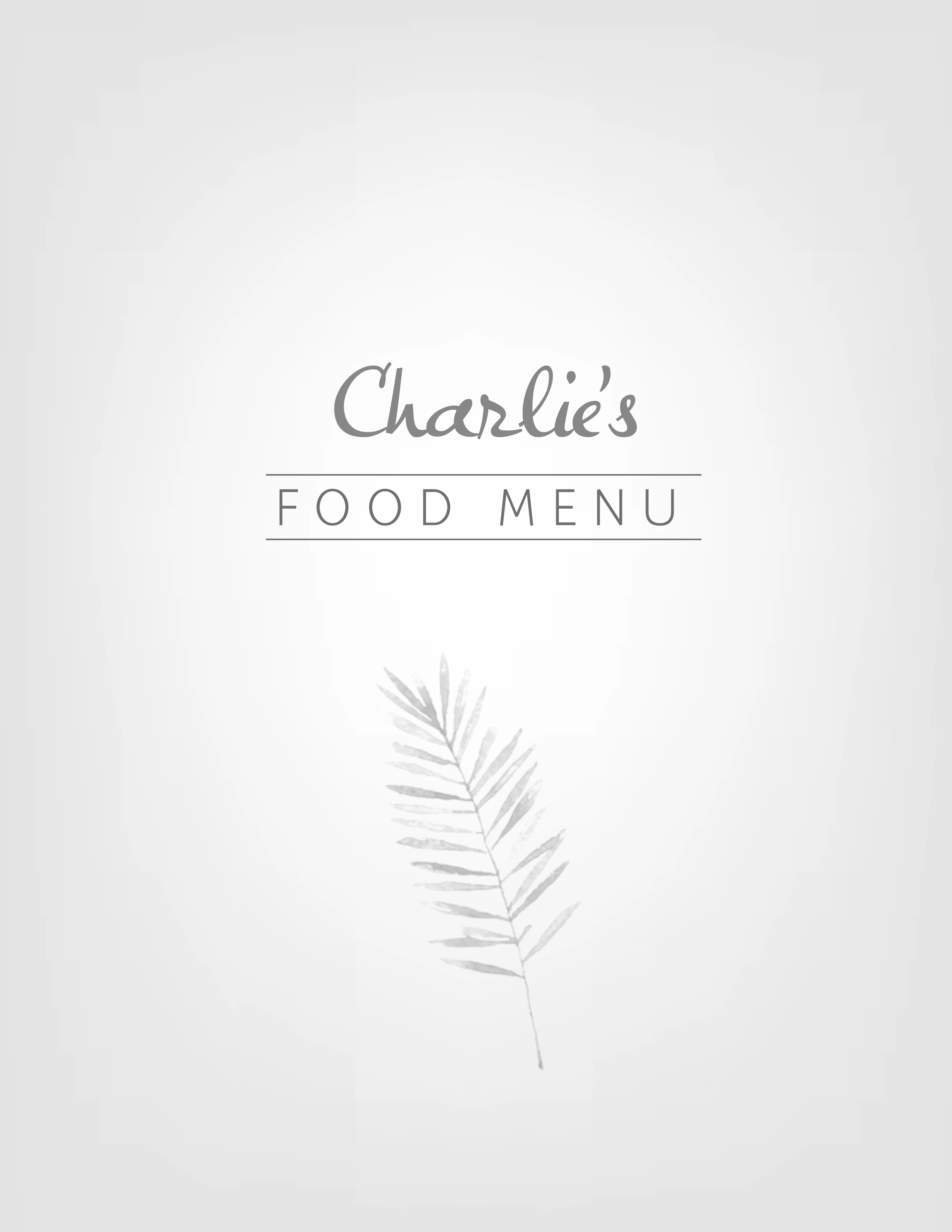 Charlie's brunch menu