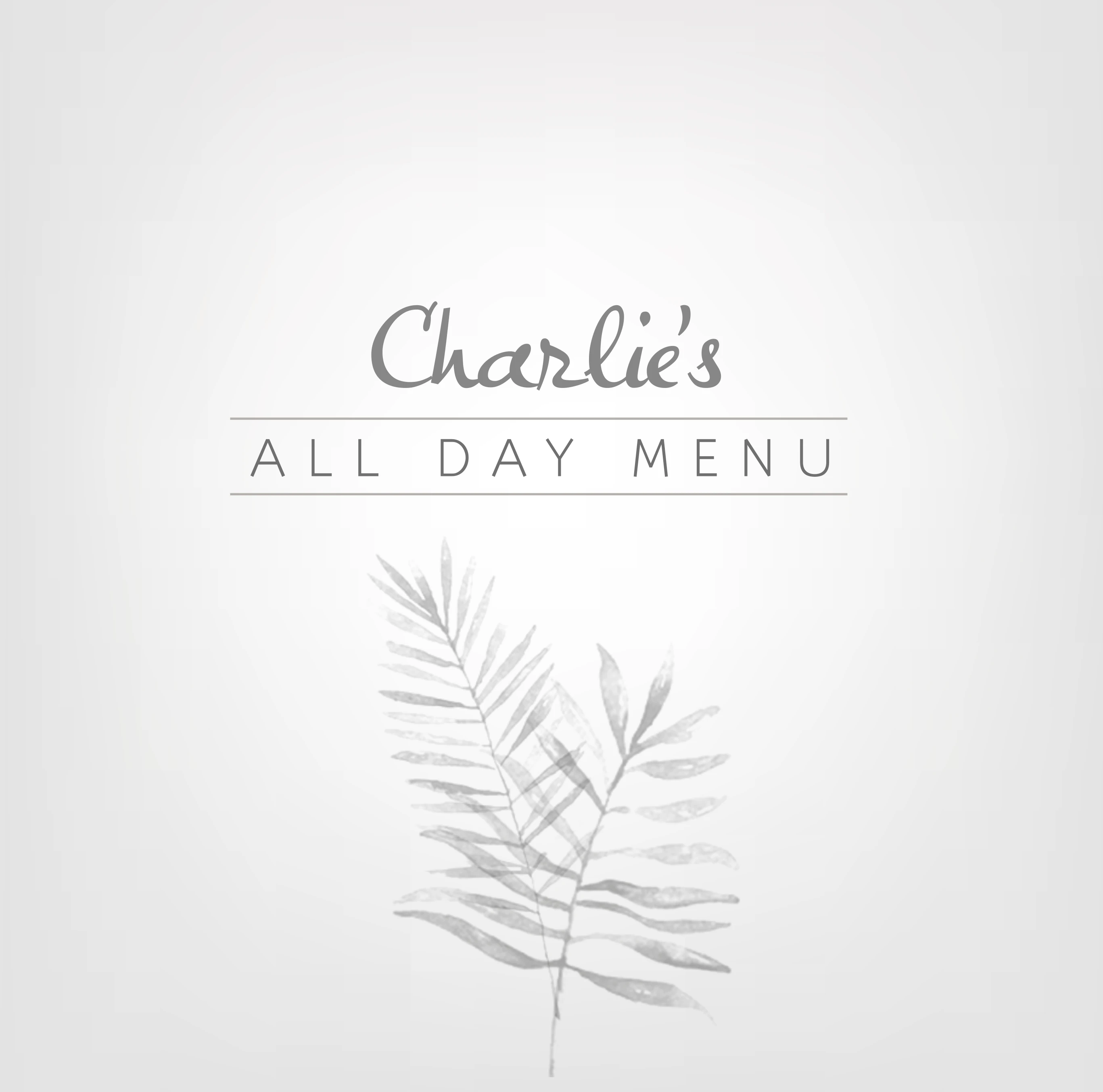 Charlie's brunch menu